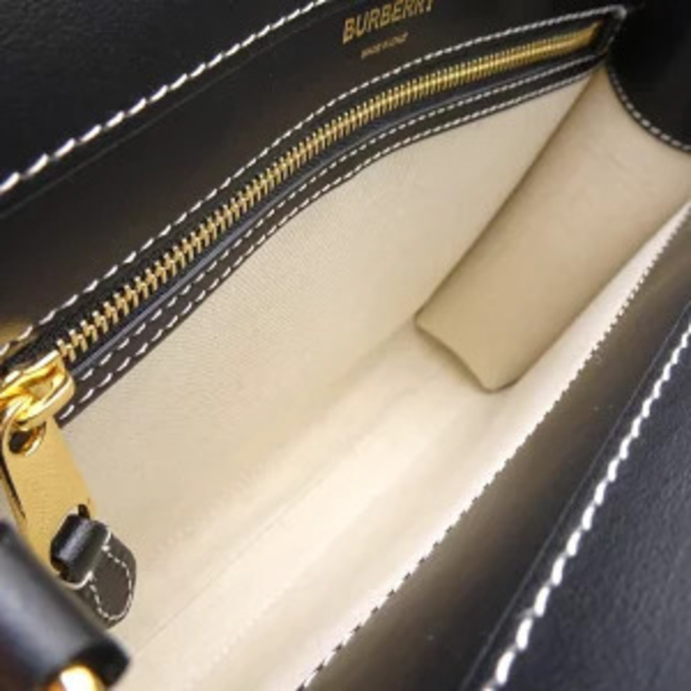 Burberry Two Tone Canvas Leather Pocket Bag Crossbody Shoulder Black Red - Picture 7 of 9